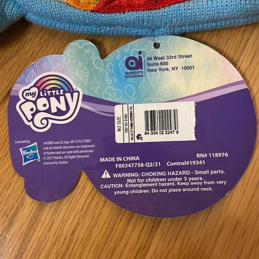 NWT My Little Pony Blue Knit Beanie Hat